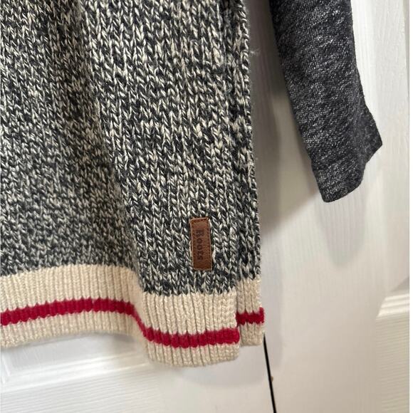 Roots Cabin Wool Blend Contrast Sleeve Tunic Length Sweater XS - Picture 4 of 8